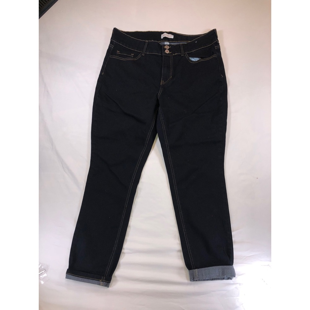 Copper Flash Curvy Skinny Jeans Womens 16W Ebony Dark Wash High Rise CW01100628